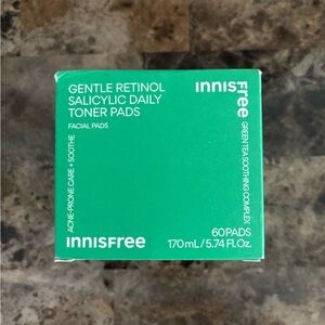 Innisfree Gentle Retinol Salicylic Daily Toner 60 Pads Skincare Exp 11/26 New